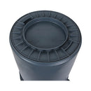 Boardwalk Round Waste Receptacle, LLDPE, 32 gal, Gray