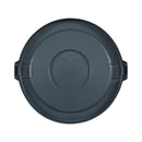 Boardwalk Lids for 32 gal Waste Receptacle, Flat-Top, Round, Plastic, Gray