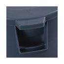 Boardwalk Lids for 44 gal Waste Receptacles, Flat-Top, Round, Plastic Gray