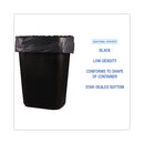 Boardwalk Low-Density Waste Can Liners, 16 gal, 1 mil, 24 x 32, Black, 10 Bags/Roll, 15 Rolls/Carton
