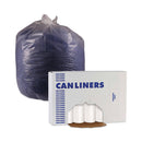 Boardwalk Low Density Repro Can Liners, 30 gal, 0.62 mil, 30" x 36", White, 10 Bags/Roll, 20 Rolls/Carton