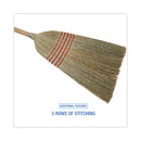 Boardwalk Parlor Broom, Corn Fiber Bristles, 55" Overall Length, Natural, 12/Carton