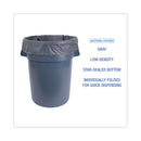 Boardwalk Linear Low Density Industrial Can Liners, 60 gal, 1.1 mil, 38 x 58, Gray, 100/Carton