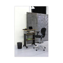 Safco Metro Collection Extended-Height Chair, Supports Up to 250 lb, 23" to 33" Seat Height, Black Seat/Back, Chrome Base