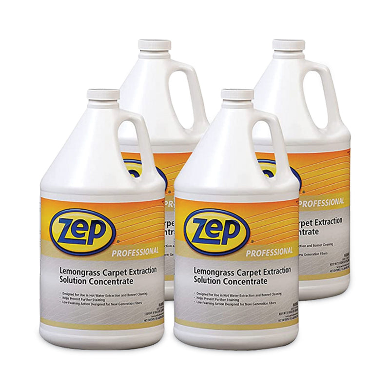 Zep Professional Carpet Extraction Cleaner, Lemongrass, 1 gal Bottle, 4/Carton