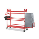 Rubbermaid Tote Picking Cart Storage Bracket, For Use w/Rubbermaid Commercial Tote Picking Cart, Tubular Steel, 18.5 x 21.7 x 13.9, Red