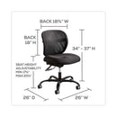 Safco Vue Intensive-Use Mesh Task Chair, Supports Up to 500 lb, 18.5" to 21" Seat Height, Black Vinyl Seat/Back, Black Base
