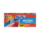 Hefty Slider Bags, 1 gal, 2.5 mil, 10.56" x 11", Clear, 25/Box