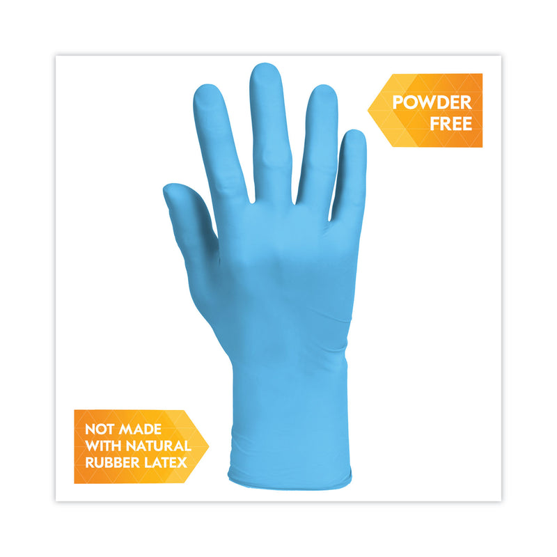 KleenGuard G10 Comfort Plus Blue Nitrile Gloves, Light Blue, Medium, 1,000/Carton