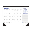 House of Doolittle Recycled Zodiac Desk Pad Calendar, Zodiac Artwork, 17 x 22, White Sheets, Black Binding/Corners, 12-Month (Jan-Dec) 2023