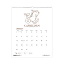 House of Doolittle Recycled Zodiac Wall Calendar, Zodiac Artwork, 14 x 11, 12-Month (Jan to Dec), White/Multicolor Sheets