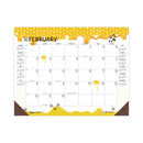 House of Doolittle Recycled Honeycomb Desk Pad Calendar, 18.5 x 13, White/Multicolor Sheets, Brown Corners, 12-Month (Jan to Dec): 2023