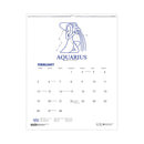 House of Doolittle Recycled Zodiac Wall Calendar, Zodiac Artwork, 14 x 11, 12-Month (Jan to Dec), White/Multicolor Sheets