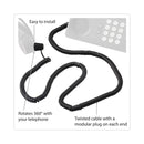 Softalk Twisstop Detangler with Coiled, 25-Foot Phone Cord, Black
