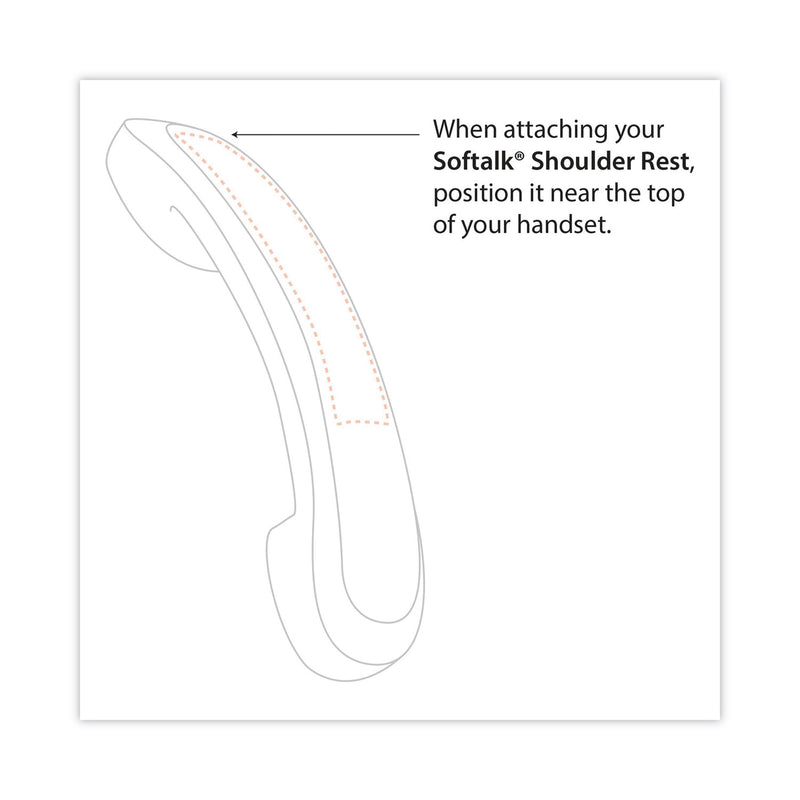 Softalk Mini Softalk Telephone Shoulder Rest, 1.75 x 4.13 x 1.88, Black
