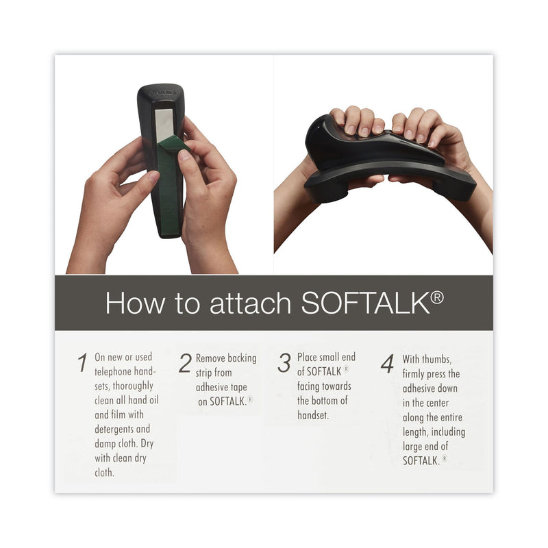 Softalk Mini Softalk Telephone Shoulder Rest, 1.75 x 4.13 x 1.88, Black