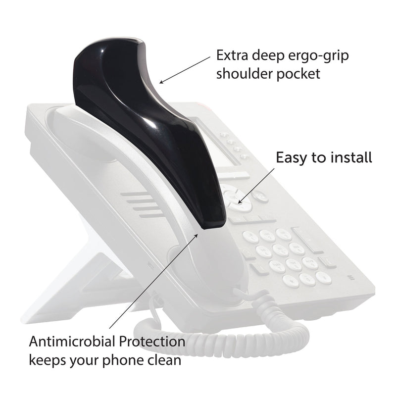 Softalk II Telephone Shoulder Rest, 2 x 6.75 x 2.5, Black
