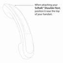 Softalk II Telephone Shoulder Rest, 2 x 6.75 x 2.5, Black