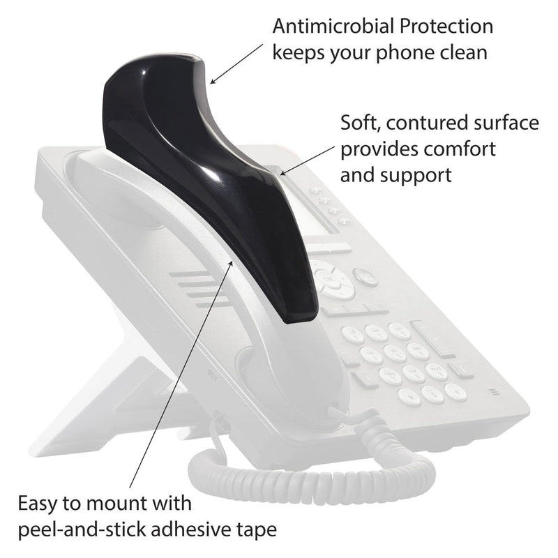 Softalk II Telephone Shoulder Rest, 2 x 6.75 x 2.5, Black