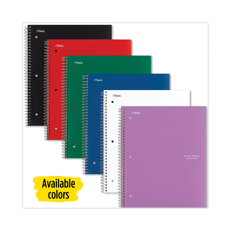 Five Star Wirebound Notebook, 5 Subject, 8 Pockets, Medium/College Rule, Randomly Assorted Covers, 11 x 8.5, 200 Sheets