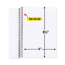 Five Star Wirebound Notebook, 2 Subject, Medium/College Rule, Randomly Assorted Covers, 9.5 x 6, 100 Sheets