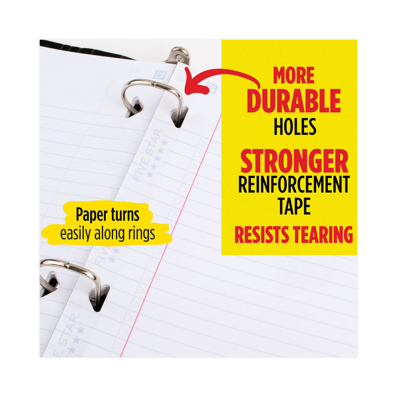 Five Star Reinforced Filler Paper, 3-Hole, 8.5 x 11, College Rule, 100/Pack
