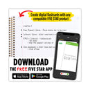 Five Star Wirebound Notebook, 1 Subject, Wide/Legal Rule, Randomly Assorted Covers, 10.5 x 8, 100 Sheets, 6/Pack