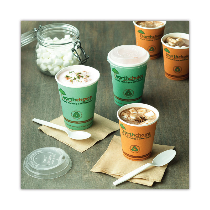 Pactiv Evergreen EarthChoice Compostable Paper Cup, 12 oz, Teal, 1,000/Carton