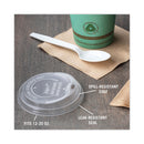 Pactiv Evergreen EarthChoice Hot Cup Lid, Fits 12 oz to 20 oz Hot Cups, Clear, 1,000/Carton