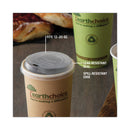 Pactiv Evergreen EarthChoice Hot Cup Lid, Fits 12 oz to 20 oz Hot Cups, Clear, 1,000/Carton