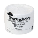 Pactiv Evergreen EarthChoice Compostable Fiber-Blend Bagasse Dinnerware, Plate, 10" dia, Natural, 500/Carton