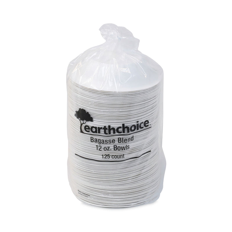 Pactiv Evergreen EarthChoice Compostable Fiber-Blend Bagasse Dinnerware, Bowl, 6.38" dia, 12 oz, Natural, 1,000/Carton