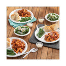 Pactiv Evergreen EarthChoice Compostable Fiber-Blend Bagasse Dinnerware, 3-Compartment Plate, 10" dia, Natural, 500/Carton