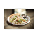 Pactiv Evergreen EarthChoice Compostable Fiber-Blend Bagasse Dinnerware, 3-Compartment Plate, 10" dia, Natural, 500/Carton