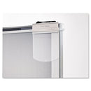 Quartet Premium Workstation Privacy Screen, 38w x 64d, Translucent Clear/Silver