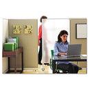 Quartet Premium Workstation Privacy Screen, 38w x 64d, Translucent Clear/Silver