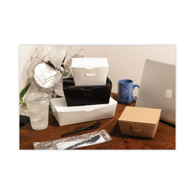 Pactiv Evergreen EarthChoice OneBox Paper Box, 55 oz, 9 x 4.85 x 2, White, 100/Carton
