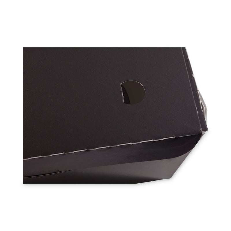 Pactiv Evergreen EarthChoice OneBox Paper Box, 77 oz, 9 x 4.85 x 2.7, Black, 162/Carton