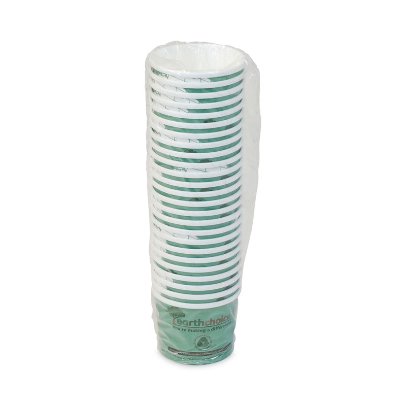 Pactiv Evergreen EarthChoice Compostable Soup Cup, Medium, 12 oz, 3.63" Diameter x 3.63"h, Teal, Paper, 500/Carton