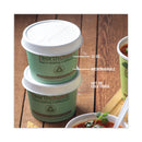 Pactiv Evergreen EarthChoice Compostable Soup Cup, Medium, 12 oz, 3.63" Diameter x 3.63"h, Teal, Paper, 500/Carton