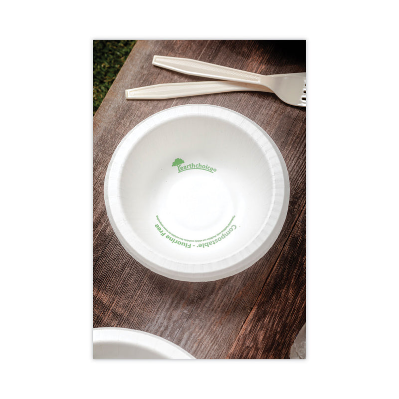 Pactiv Evergreen EarthChoice Pressware Compostable Dinnerware, Bowl, 12 oz, White, 750/Carton