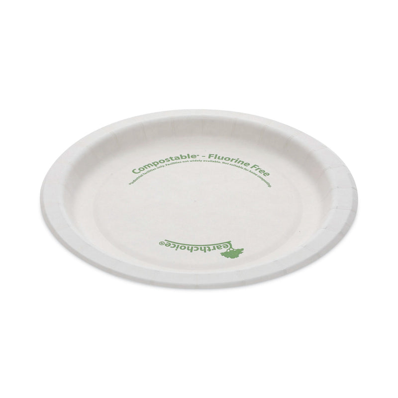 Pactiv Evergreen EarthChoice Pressware Compostable Dinnerware, Plate, 6" dia, White, 750/Carton