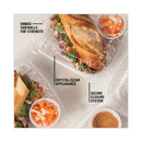 Pactiv Evergreen SENSATION SmartLock Hinged Lid Container, 8.34 x 8.24 x 3.05, Clear, Plastic, 200/Carton