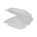 Pactiv Evergreen SENSATION SmartLock Hinged Lid Container, 3-Compartment, 8.24 x 8.34 x 3.05, Clear, Plastic, 200/Carton