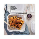 Pactiv Evergreen EarthChoice SmartLock Microwavable MFPP Hinged Lid Container, 8.31 x 8.35 x 3.1, White, Plastic, 200/Carton