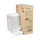 Pactiv Evergreen EarthChoice Vented Microwavable MFPP Hinged Lid Container, 9 x 6 x 3.1, White, Plastic, 170/Carton