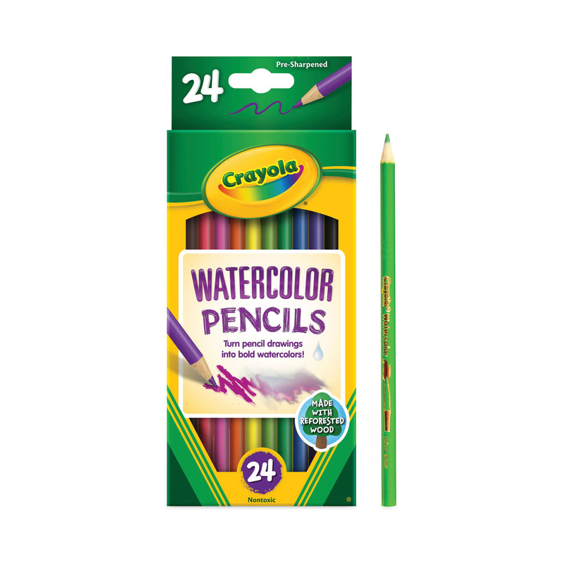 Crayola Watercolor Pencil Set, 3.3 mm, 2B (