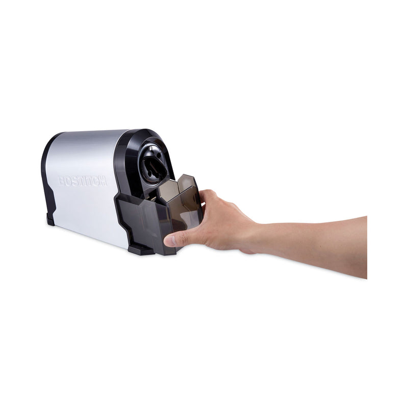 Bostitch Super Pro Glow Commercial Electric Pencil Sharpener, AC-Powered, 6.13 x 10.63 x 9, Black/Silver