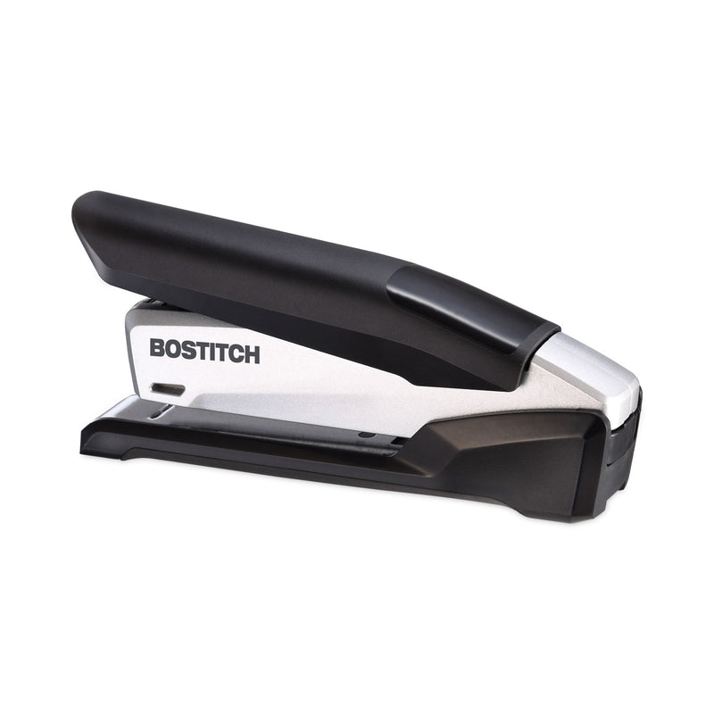 Bostitch InPower Spring-Powered Premium Desktop Stapler, 28-Sheet Capacity, Black/Silver