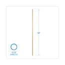 Boardwalk Threaded End Broom Handle, Lacquered Hardwood, 0.94" dia x 54", Natural